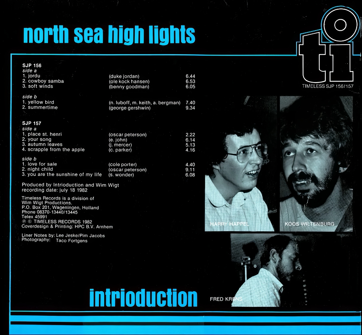 LP Achterzijde North sea Jazz 1982